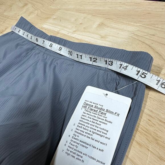 Lululemon Dance Studio Slim Fit High Rise Flared Pant Solar Grey Size Large NEW - Picture 10 of 12